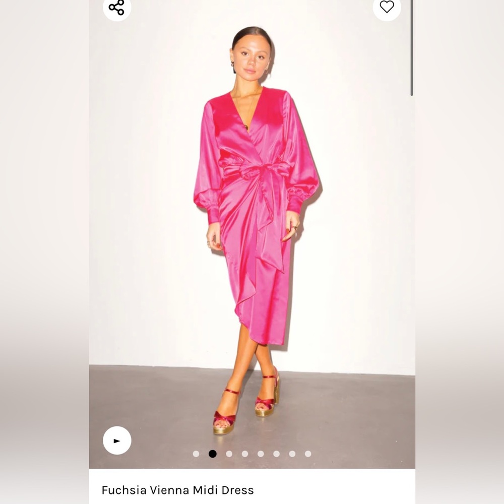 Never Fully Dressed fuchsia midi dress, US size 20